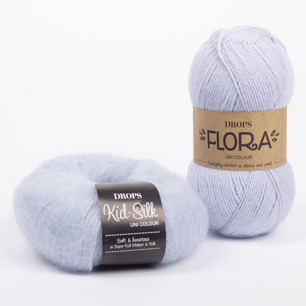 DROPS yarn combinations flora14-kidsilk07