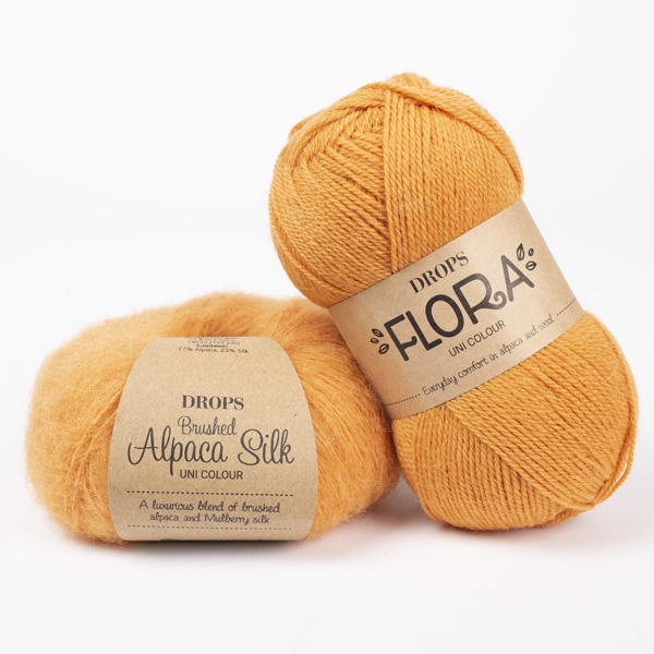 DROPS yarn combinations flora29-brushed29