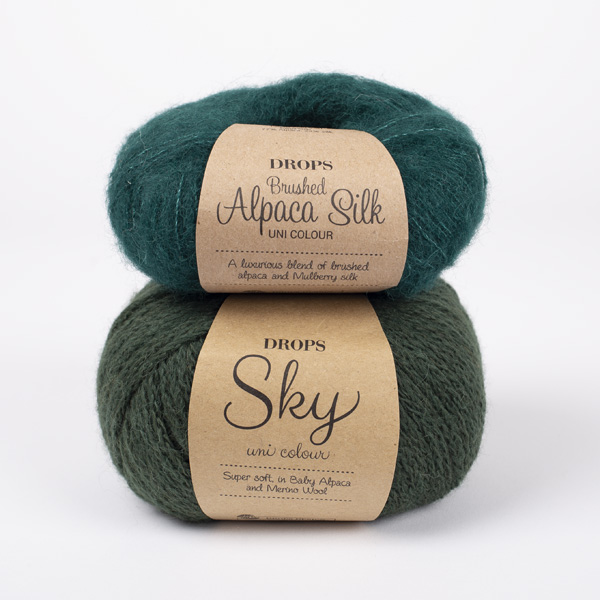 DROPS yarn combinations sky20-brushed11